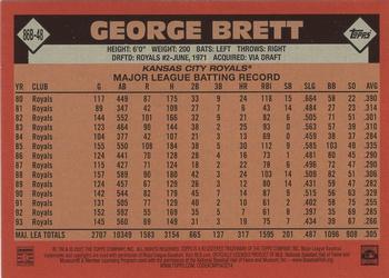 2021 Topps - 1986 Topps Baseball 35th Anniversary Green (Series One) #86B-48 George Brett Back