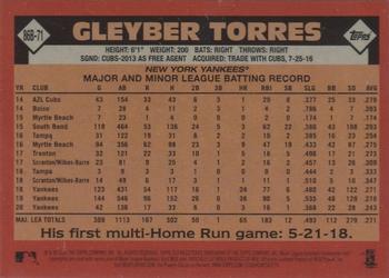 2021 Topps - 1986 Topps Baseball 35th Anniversary Green (Series One) #86B-71 Gleyber Torres Back