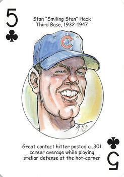 2006 Hero Decks Chicago Cubs Baseball Heroes Playing Cards #5♣ Stan Hack Front