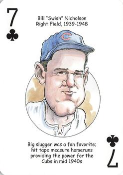 2006 Hero Decks Chicago Cubs Baseball Heroes Playing Cards #7♣ Bill Nicholson Front