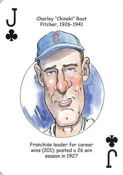 2006 Hero Decks Chicago Cubs Baseball Heroes Playing Cards #J♣ Charley Root Front