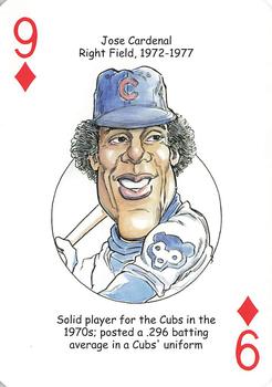 2006 Hero Decks Chicago Cubs Baseball Heroes Playing Cards #9♦ Jose Cardenal Front