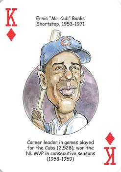 2006 Hero Decks Chicago Cubs Baseball Heroes Playing Cards #K♦ Ernie Banks Front