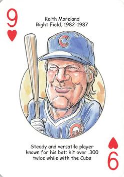 2006 Hero Decks Chicago Cubs Baseball Heroes Playing Cards #9♥ Keith Moreland Front
