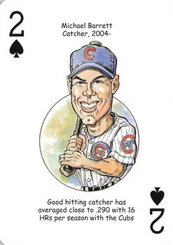 2006 Hero Decks Chicago Cubs Baseball Heroes Playing Cards #2♠ Michael Barrett Front