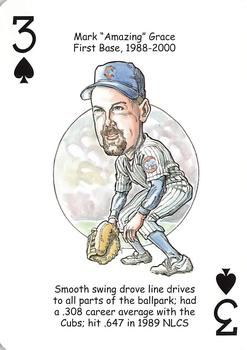 2006 Hero Decks Chicago Cubs Baseball Heroes Playing Cards #3♠ Mark Grace Front