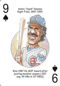 2006 Hero Decks Chicago Cubs Baseball Heroes Playing Cards #9♠ Andre Dawson Front