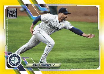 2021 Topps - Yellow #6 Justus Sheffield Front