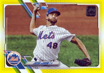 2021 Topps - Yellow #200 Jacob deGrom Front
