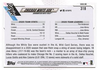 2021 Topps - Yellow #318 Chicago White Sox Back