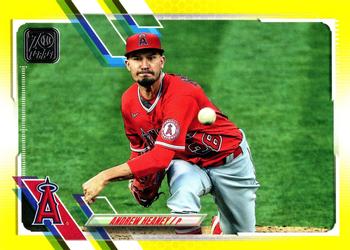 2021 Topps - Yellow #387 Andrew Heaney Front