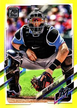 2021 Topps - Yellow #593 Chad Wallach Front
