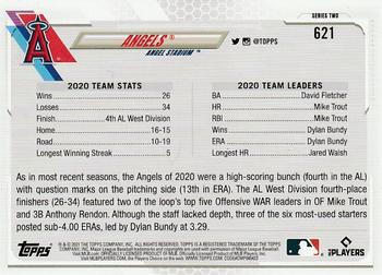 2021 Topps - Yellow #621 Los Angeles Angels Back
