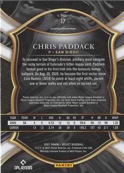 2021 Panini Select #17 Chris Paddack Back