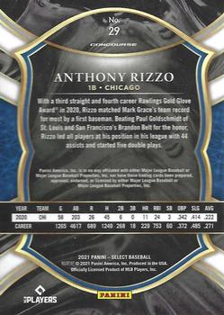 2021 Panini Select #29 Anthony Rizzo Back