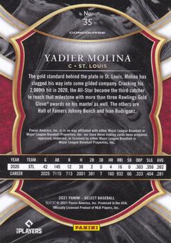 2021 Panini Select #35 Yadier Molina Back