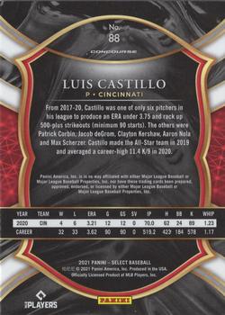 2021 Panini Select #88 Luis Castillo Back