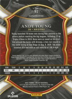 2021 Panini Select #92 Andy Young Back