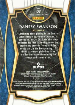 2021 Panini Select #109 Dansby Swanson Back