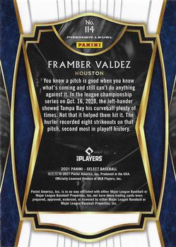 2021 Panini Select #114 Framber Valdez Back