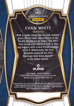 2021 Panini Select #140 Evan White Back