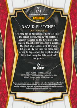 2021 Panini Select #174 David Fletcher Back