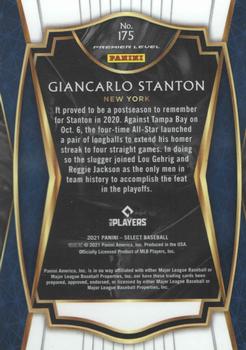 2021 Panini Select #175 Giancarlo Stanton Back