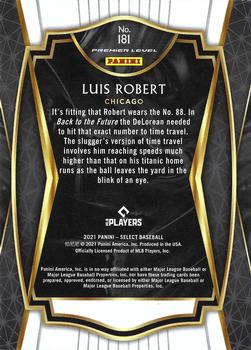 2021 Panini Select #181 Luis Robert Back