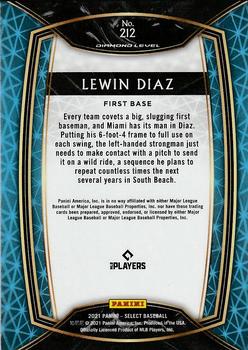 2021 Panini Select #212 Lewin Diaz Back