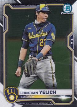 2021 Bowman Chrome #22 Christian Yelich Front