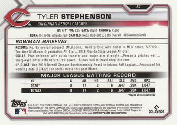 2021 Bowman Chrome #87 Tyler Stephenson Back