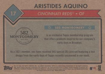 2020-21 Topps 582 Montgomery Club Set 1 #17 Aristides Aquino Back