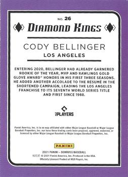2021 Donruss - Holo Blue #26 Cody Bellinger Back