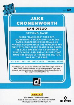 2021 Donruss - Holo Blue #62 Jake Cronenworth Back