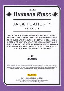 2021 Donruss - Holo Purple #22 Jack Flaherty Back