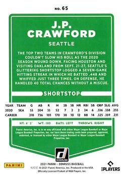 2021 Donruss - Holo Red #65 J.P. Crawford Back