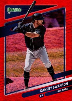 2021 Donruss - Holo Red #66 Dansby Swanson Front