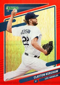 2021 Donruss - Holo Red #105 Clayton Kershaw Front