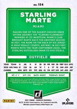 2021 Donruss - Holo Red #154a Starling Marte Back