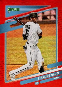 2021 Donruss - Holo Red #154a Starling Marte Front