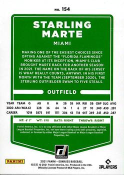 2021 Donruss - Holo Red #154 Starling Marte Back
