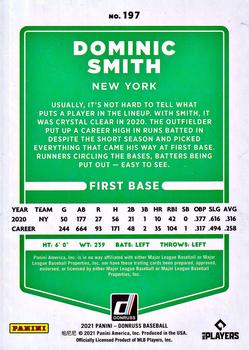 2021 Donruss - Holo Red #197 Dominic Smith Back
