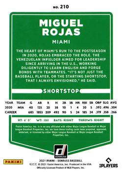 2021 Donruss - Holo Red #210 Miguel Rojas Back