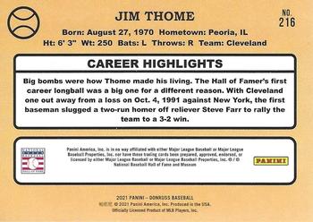 2021 Donruss - Holo Red #216a Jim Thome Back