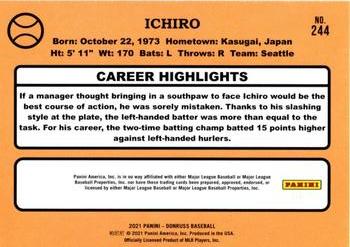 2021 Donruss - Holo Red #244 Ichiro Back