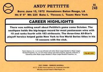 2021 Donruss - Holo Red #248 Andy Pettitte Back