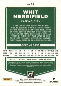 2021 Donruss - Independence Day #85 Whit Merrifield Back