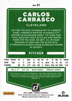 2021 Donruss - Independence Day #91 Carlos Carrasco Back