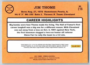 2021 Donruss - Independence Day #216b Jim Thome Back