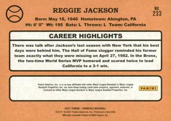 2021 Donruss - Independence Day #233 Reggie Jackson Back